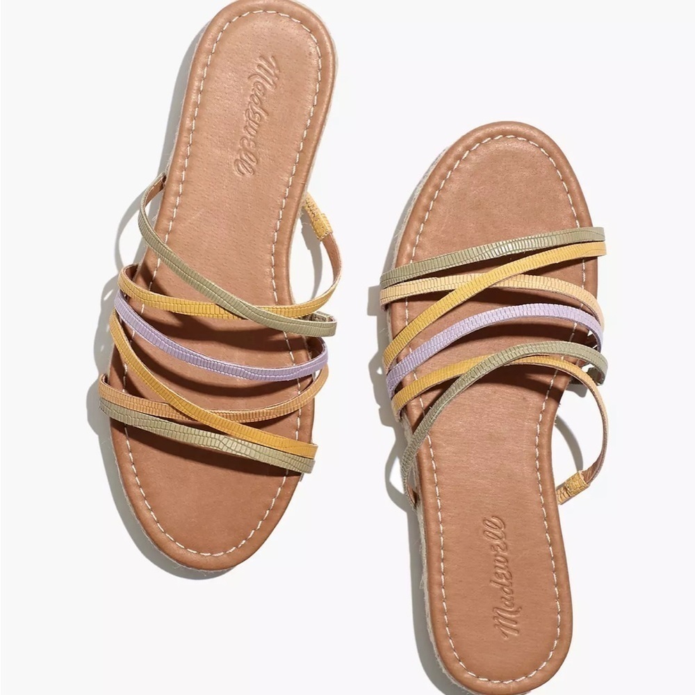 Madewell Woman The Kathrny Espadrille Slide Sandals, Size 7.5